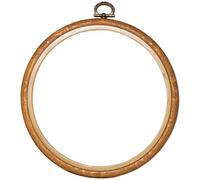 Vervaco Stickrahmen Plastik Stickerei Rahmen HOLZIMITAT Tambour Kreuzstich Zubehör Rahmen ca. 17,5 x 0 cm Stickring Kunststoff Wanddekoration DIY Stickbilder zum Aufhängen Handwerksmaterial