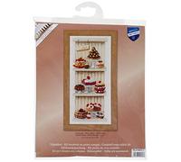 Vervaco Zählmusterpackung Herrliche Törtchen – gezählter Kreuzstich, Baumwolle 17 x 37 cm