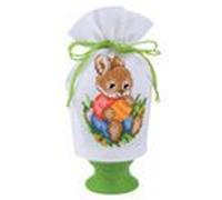 VERVACO Zählmusterpackung Eierwärmer Gezählter Kreuzstich Stickpackungen Ostern DIY Basteln Erwachsene Kreativ Set ca. 9 x 10 cm Stickset für Anfänger Handarbeit Zubehör Geschenkset