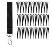 VERY IMPORTANT RUNNER - Stück Schlüsselband aus Polyester mit Metallhaken - 2cm Breite & 46cm Länge - Schlüsselbänder zum Umhängen - Für Ausweis, USB, Schlüssel, Pendrive (Schwarz, 20 Einheiten)