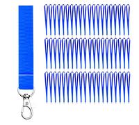 VERY IMPORTANT RUNNER - Stück Schlüsselband aus Polyester mit Metallhaken - 2cm Breite & 46cm Länge - Schlüsselbänder zum Umhängen - Für Ausweis, USB, Schlüssel, Pendrive (Blau, 100 Einheiten)