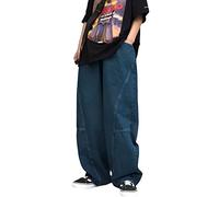 Veryin Baggy Jeans für Damen Y2K Boyfriend Jeans Mode High Taille Casual Loose Denim Cargo Hosen Fallschirmhose mit Taschen