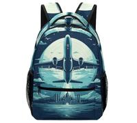 VesFy cooles Flugzeug Kinderrucksack Flugzeuge Grundschule Ranzen Büchertaschen Buchtasche Rucksäcke Für Teenager Kinder One Size