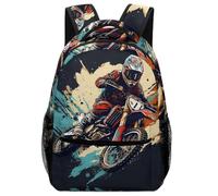 VesFy Motocross Tagesrucksack Transport For Kids Schulranzen Verstellbare Gurte Buchtasche ReiserucksäCke FüR Grundschule Volksschule One Size