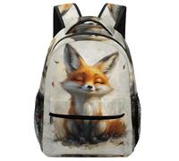 VesFy Niedlicher Fuchs Junge Rucksack Tier Ranzen Für Schule Daypack Buchtasche Büchertasche Mädchen Junge Kinder One Size