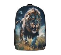 VesFy Wilder Löwe Junge Rucksack Tier Ranzen Für Schule Daypack Buchtasche Büchertasche Mädchen Junge Kinder 17inch