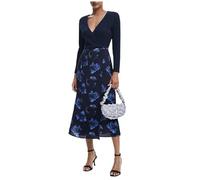 Desigual Women's Woman Woven Long Sleeve Dress, Blue, Medium