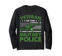 Veteran of The Military Police T-Shirt Herren Ruhestand Geschenk Langarmshirt