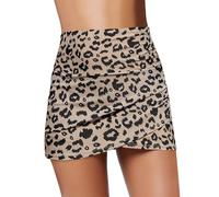 Vetinee Bikini Leopardenmuster Badeshorts Damen High Waist Bikini Mollige Damen Bademode In Großen Größen Bikini Damen Oberteil Leopardenmuster Größe XX-Large Passt EU Größe 50 bis EU Größe 52