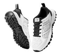 VEVOR Cross-Trainingsschuhe, Turnschuhe in W-Weite, US-Größe 13, Sneakers mit Fußgewölbeunterstützung & verstellbare Schnürung, zum Laufen, Gymnastik, Gassigehen & Gewichtheben (Weiß)