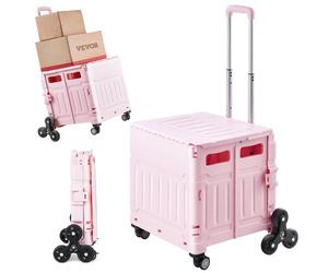 VEVOR Einkaufstrolley, Klappbar, faltbarer Aluminium-Einkaufswagen zum Treppensteigen mit 2 Rädern, tragbarer Treppenliftstuhl, Rettungswagen, Shopping Trolley für ältere Menschen, Behinderte