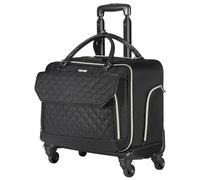 VEVOR Laptop Trolley, passend für Laptops bis zu 17,3 Zoll (44 cm), Aktenkoffer, Notebooktasche mit 4 Spinner-Rädern & TSA-Schloss, Laptoptasche für Arbeit, Reisen & Business, 45x23x47cm (Schwarzgold)