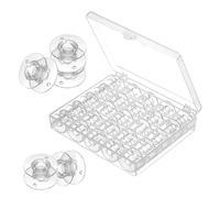 VFANDV Nähmaschinen Spulen 36 Stück, Transparent Spulen Nähmaschine mit Spulenbox Unterfadenspulen Kunststoff-Nähspule Unterfadenspulen für Gängige/Spule Nähmaschine