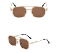 VFDHN Herren-Sonnenbrille aus Metall im Steampunk-Stil, Damen-Sonnenbrille im luxuriösen Vintage-Stil (4)