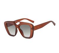 VFDHN Modische Sonnenbrille für Männer und Frauen, unregelmäßige weibliche Retro-Ozeanlinse (mattes Teegrün)
