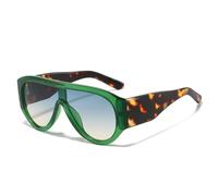 VFDHN Modische übergroße Damen-Sonnenbrille im Retro-Stil, einteilig, UV400, Farbverlauf (4)