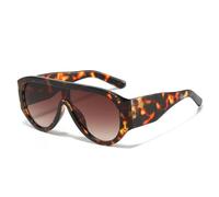 VFDHN Modische übergroße Damen-Sonnenbrille im Retro-Stil, einteilig, UV400, Farbverlauf (6)