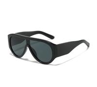 VFDHN Modische übergroße Damen-Sonnenbrille im Retro-Stil, einteilig, UV400-Schutz, Farbverlauf (1)