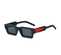 VFDHN Retro Herren Outdoor Sonnenbrillen Fashion Gradient Mirror Shades UV400 Damen Doppelfarbe (Schwarz Rot Schwarz)