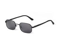 VFDHN Retro schmale, polarisierte, rechteckige Sonnenbrille mit kleinem Rahmen, getönte Sonnenbrille (C1 SCHWARZ)