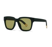 VFDHN Retro Übergroße Damen Sonnenbrille Mode Einteiler Leopardenmuster UV400 Herren Punk (C4 Grün Grün)
