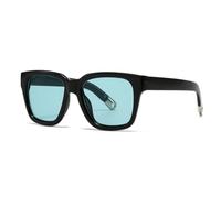 VFDHN Retro Übergroße Damen Sonnenbrille Mode Einteiler Leopardenmuster UV400 Herren Punk (C6 Schwarz Blau)