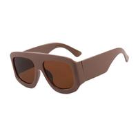 VFDHN Übergroße Sonnenbrille, modischer Farbverlauf, Damen, Luxus, Retro-Sonnenbrille, UV400, Outdoor, Herren (Brauner Tee)