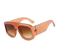 VFDHN Übergroße Sonnenbrille, modischer Farbverlauf, Damen, Luxus, Retro-Sonnenbrille, UV400, Outdoor, Herren (Champagnertee)