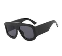 VFDHN Übergroße Sonnenbrille, modischer Farbverlauf, Damen, Luxus, Retro-Sonnenbrille, UV400, Outdoor, Herren (Schwarz Schwarz)