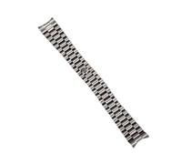 VFEBTSD 20 mm massives Edelstahl-Uhrenarmband „President“ mit gebogenem Ende, kompatibel Rolex DATEJUST-Uhrenarmband 316L