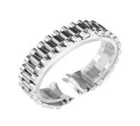 VFEBTSD 904 Uhrenarmband aus massivem Edelstahl mit gebogenem Ende, Jubilee-Uhrenarmband, 20 mm, Armband kompatibel Rolex-Uhrenzubehör(Silvery-3,21mm)