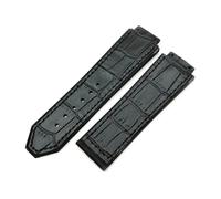 VFEBTSD Ersatz-Uhrenarmband, Lederarmband, kompatibel mit Hublot-Serie, modisch, für Herren und Damen, Silikon-Leder-Sportuhr-Armband, 19 mm x 25 mm, NO BUCKLE_19MM-25MM