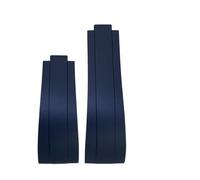 VFEBTSD Gummi-Uhrenarmband, kompatibel mit Rolex Daytona Yacht Master Oysterflex, 20 mm, 21 mm, 18 mm, 19 mm, Silikonarmband, Feinabstimmung, Faltschließe, Blau, 20 mm, ohne Schnalle)