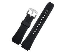 VFEBTSD Kompatibel mit Casio Edifice 5119 EF-552 EF-552D schwarzes Herren-Armband aus Kunstharz, 25 x 20 mm, konvexe Öffnung, wasserdicht, Gummiarmband, Silikonarmband, 25-20mm, Azetat, Kein Edelstein