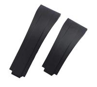 VFEBTSD Kompatibel mit DAYTONA SUBMARINER GMT Yacht-Master OYSTERFLEX Glidelock, buntes 20/21 mm weiches Naturkautschukarmband for Rolex-Armband(Black,21mm)