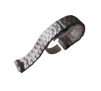 VFEBTSD Kompatibel mit Panerai-Armband Luminor Pam441 111, Schmetterlingsverschluss, 24 mm Bogenschnittstelle, massiver Edelstahl, Schwarz / silberfarben, 24 mm