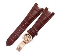 VFEBTSD Uhrenarmband aus Leder, kompatibel mit Patek Philippe 5711 5712G, wasserdicht, konkave Faltschließe, 25 mm Armband, 25-13mm, Azetat, Kein Edelstein