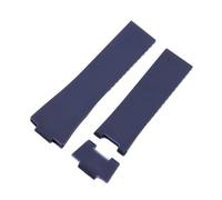 VFEBTSD Uhrenarmband aus Silikonkautschuk, wasserdicht, 25 mm x 12 mm, kompatibel mit Ulysse Nardin Marine Diver Uhrenarmbändern, Schwarz / Braun / Blau, 25mm-12mm, Azetat, Kein Edelstein