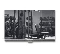 VFKLT Visitenkartenetui für Fitnessgeräte, schlank, tragbar, Metall, Visitenkartenetui, Visitenkarten-Organizer, Kreditkartenetui, Multi-Kartenetui für Männer und Frauen, Reisen, Büro, silber,