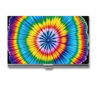 VFKLT Visitenkartenetui im Hippie-Stil, schmal, tragbar, Metall, Visitenkartenetui, Visitenkarten-Organizer, Kreditkartenetui, Multi-Kartenetui für Männer und Frauen, Reisen, Büro, Silber,