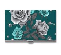 VFKLT Visitenkartenetui, schlank, tragbar, Metall, Visitenkartenetui, Visitenkarten-Organizer, Kreditkartenetui, Multi-Kartenetui für Männer und Frauen, Reisen, Büro, Silber, Einheitsgröße, lässig,