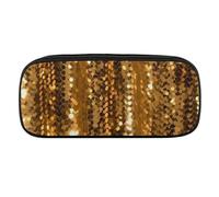 VFMKT Federmäppchen aus Leder, wasserdicht, für Damen und Herren, Glitzer, Goldglitzer, Einheitsgröße, Stil:, Taille unique