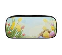 VFMKT Federmäppchen aus Leder, wasserdicht, niedliches Federmäppchen, Reise-Kosmetiktasche, Make-up-Tasche, Organizer, Stifthalter für Männer und Frauen, April Ostern