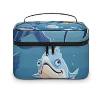 VFMKT Kosmetiktasche für unterwegs, tragbar, mit Reißverschluss, Meeresfisch-Motiv, 25 x 18 x 15 cm, 25 x 18 x 15 cm, Meeresfisch, 25 x 18 x 15 cm, Meeresfische, 25x18x15cm