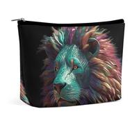 VFMKT Make-up-Tasche für Damen, wasserdicht, abstrakte 3D-Kunst-Löwe, Make-up-Tasche mit Reißverschluss, Reise-Kulturbeutel, Organizer für Damen, Stil, Einheitsgröße, Stil:, Einheitsgröße