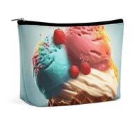VFMKT Make-up-Tasche für Damen, wasserdicht, Cartoon-Eiscreme-Make-up-Tasche mit Reißverschluss, Reise-Kulturbeutel, Organizer für Damen, Stil, Einheitsgröße, Stil:, Einheitsgröße