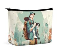 VFMKT Make-up-Tasche für Damen, wasserdicht, coole Make-up-Tasche für Herren, mit Reißverschluss, Reise-Kulturbeutel, Organizer für Damen, Stil, Einheitsgröße, Stil:, Einheitsgröße