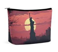 VFMKT Make-up-Tasche für Damen, wasserdicht, Freiheitsstatue, Silhouette, Make-up-Tasche mit Reißverschluss, Reise-Kulturbeutel, Organizer für Damen, Stil, Einheitsgröße, Stil:, Einheitsgröße