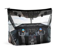 VFMKT Make-up-Tasche für Damen, wasserdicht, Kosmetiktasche, Flugzeug, Cockpit, Make-up-Tasche mit Reißverschluss, Reise-Kulturbeutel, Organizer für Damen, Stil, Einheitsgröße, Stil:, Einheitsgröße