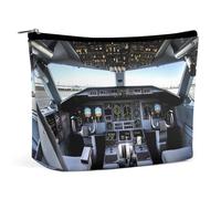 VFMKT Make-up-Tasche für Damen, wasserdicht, Kosmetiktasche, Flugzeug, Cockpit, Make-up-Tasche mit Reißverschluss, Reise-Kulturbeutel, Organizer für Damen, Stil, Einheitsgröße, Stil:, Einheitsgröße